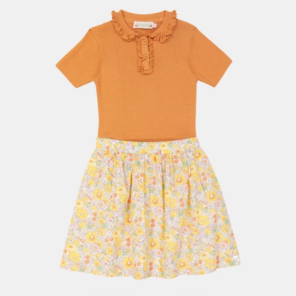 Girls Tartine et Chocolat Floral Skirt Size 8 - Picture 1 of 11